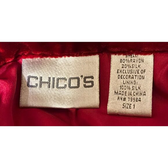 Vintage Patchwork Velvet Jacket M Silk Blend Sequined Art Glam Holiday Evening - Picture 8 of 10